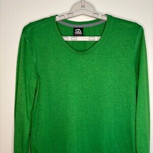 TRIBE NEW w/o tag Long Sleeve Performance Tee Womens M Green Wicking Crew Neck